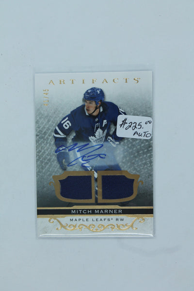 Mitch Marner 2021-22 Upper Deck Artifacts Gold Auto Materials  #41/45