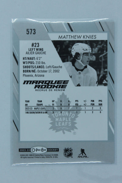 Matthew Knies 2023-24 O-Pee-Chee Marquee Rookie Rookie Card
