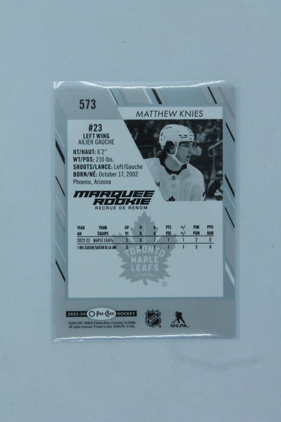 Matthew Knies 2023-24 O-Pee-Chee Marquee Rookie Rookie Card