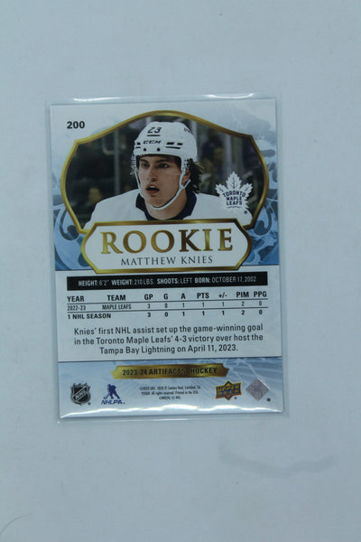Matthew Knies 2023-24 Upper Deck Artifacts Ruby Rookie Card #199/499