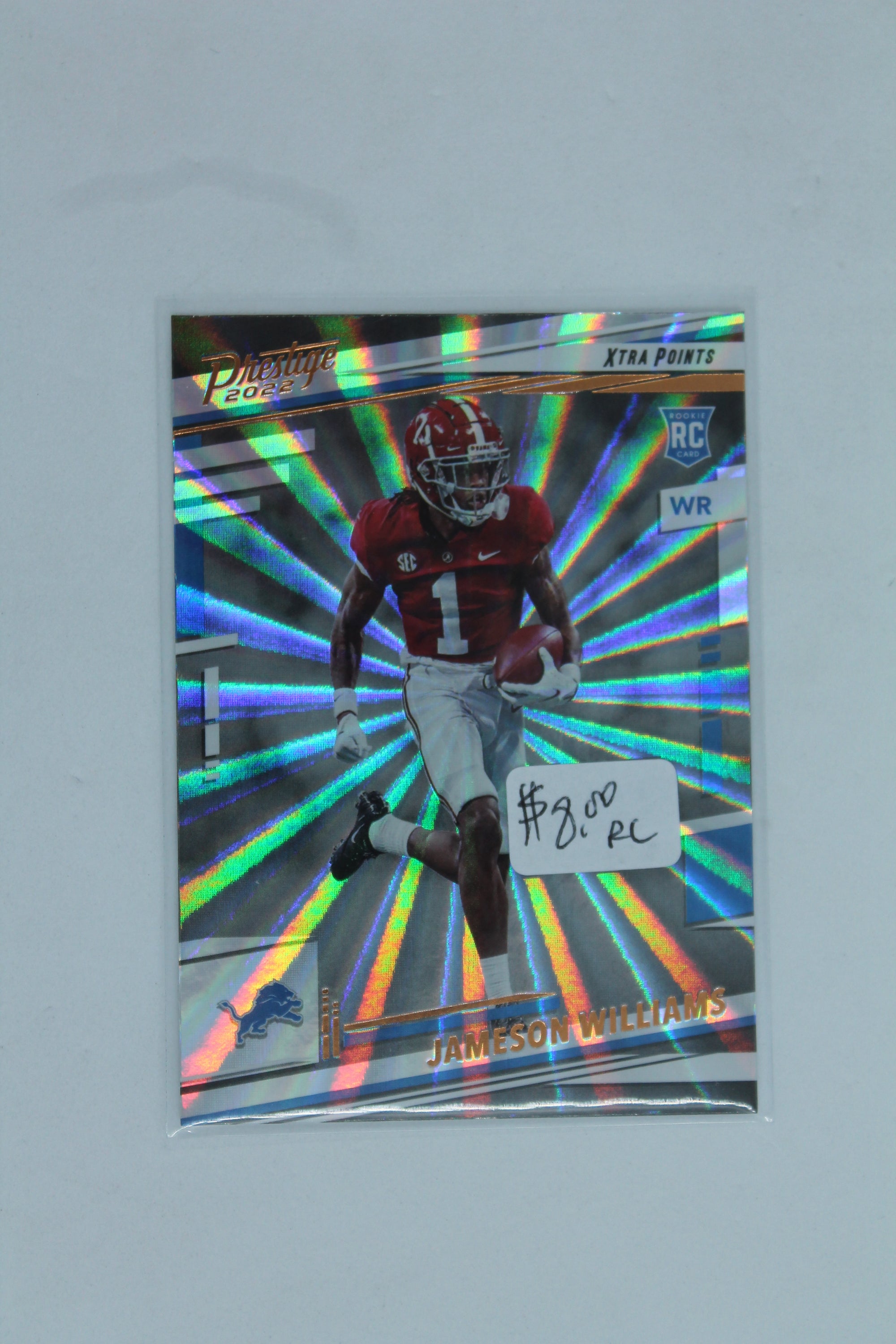 Jameson Williams 2022 Panini Prestige Xtra Points Sunburst Rookies - Rookie Card