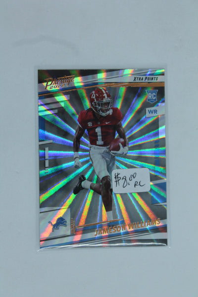 Jameson Williams 2022 Panini Prestige Xtra Points Sunburst Rookies - Rookie Card