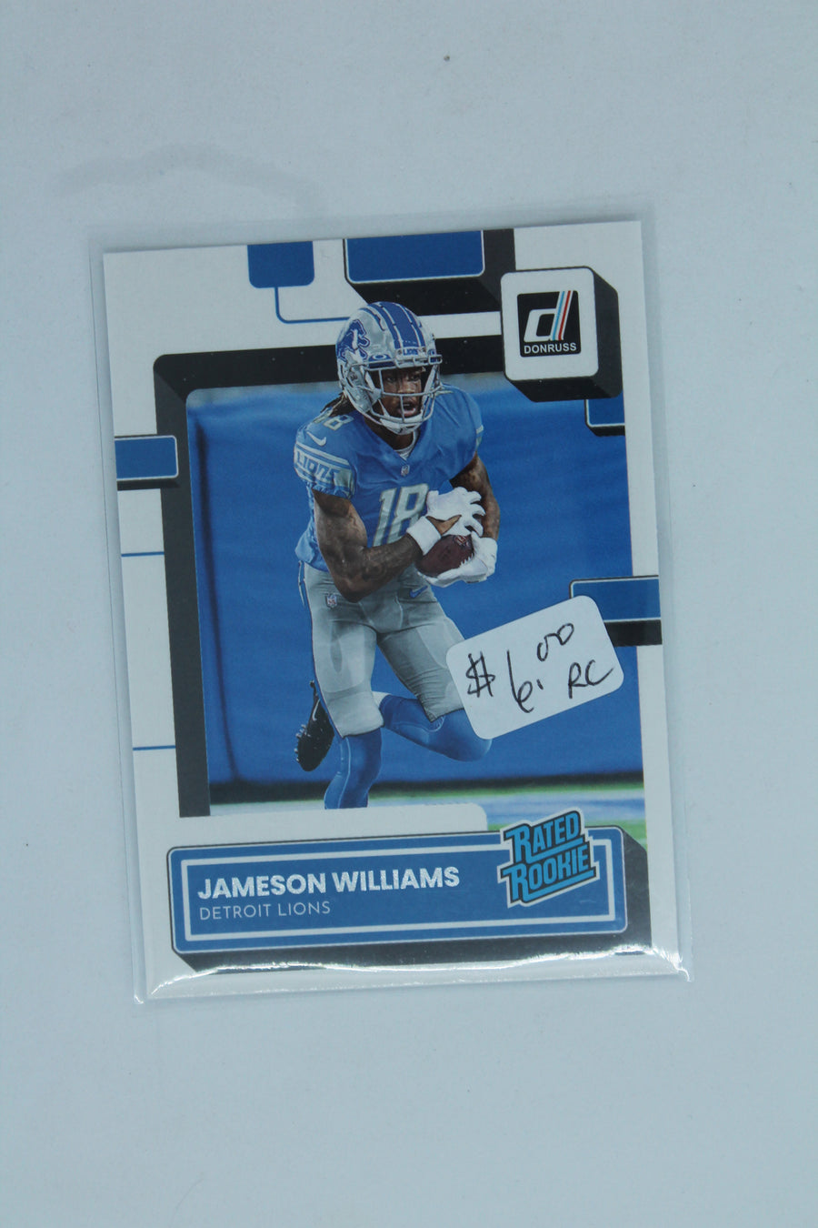 Jameson Williams 2022 Panini Donruss Rated Rookie Rookie Card