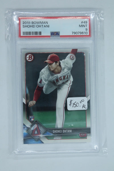 Shohei Ohtani 2018 Bowman Rookie Card - PSA Mint 9