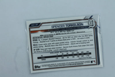 Spencer Torkelson  2021 Bowman - Chrome Prospects Mega Box Mojo Refractor #BCP-187.1 PRC