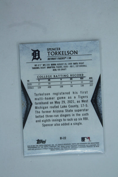 Spencer Torkelson  2021 Bowman Draft - Bowman Invicta - #BI-22 PRC