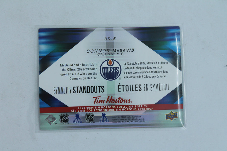 Connor McDavid 2023-24 Upper Deck Tim Hortons Collector's Series - Symmetry Standouts #3D-5