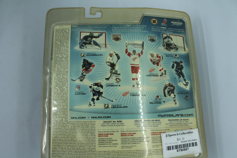 Autographed McFarlane Teemu Selanne Series 6 - Colorado Avalanche 6" Action Figure
