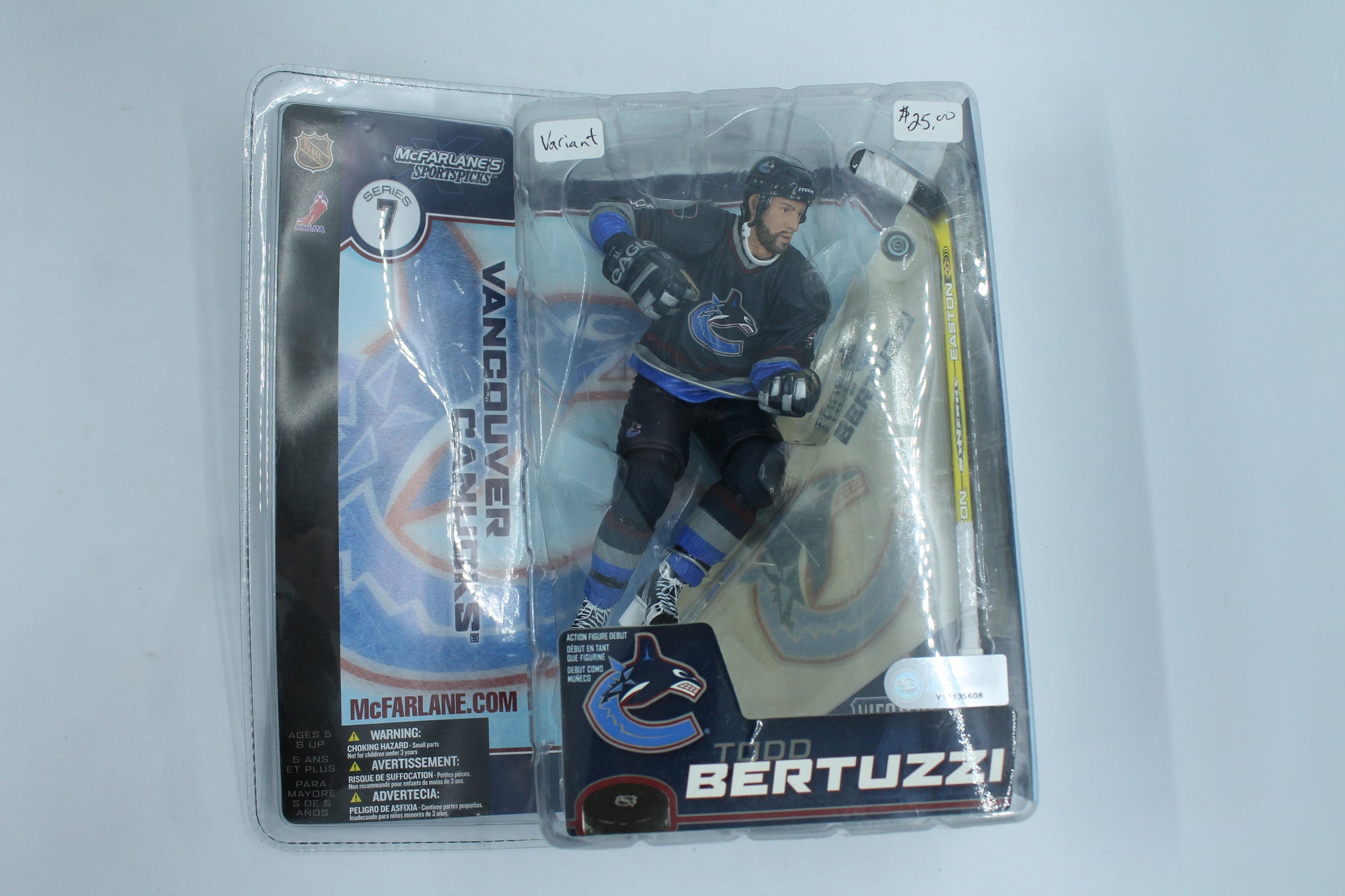 Todd Bertuzzi McFarlane Series 7 Variant - Vancouver Canucks (Clamshell damage)