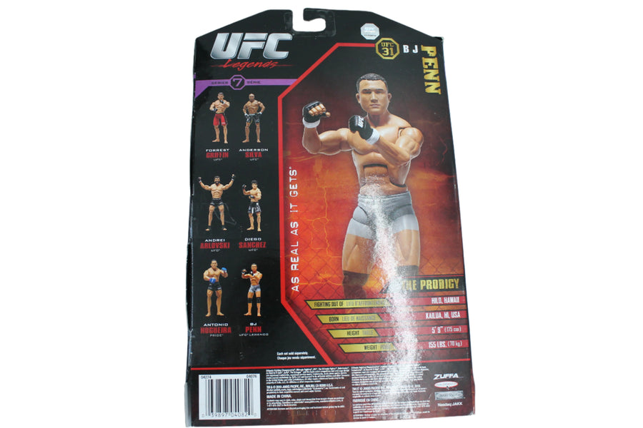 B.J. Penn UFC Legends Action Figure Jakks Pacific Series 7 Ultra Flex Zuffa