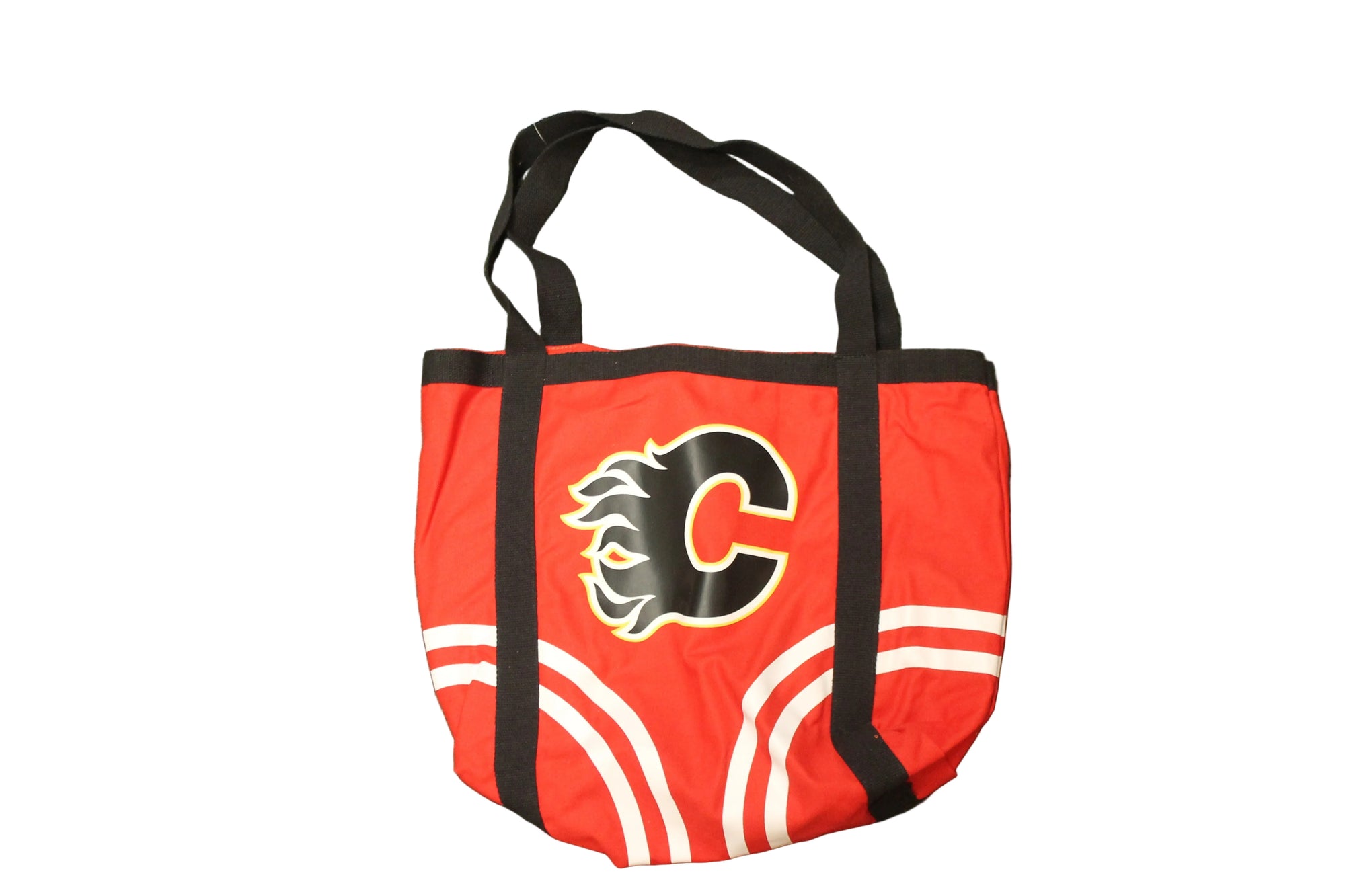 NHL Calgary Flames Tote Bae - Black Red, Yellow & White