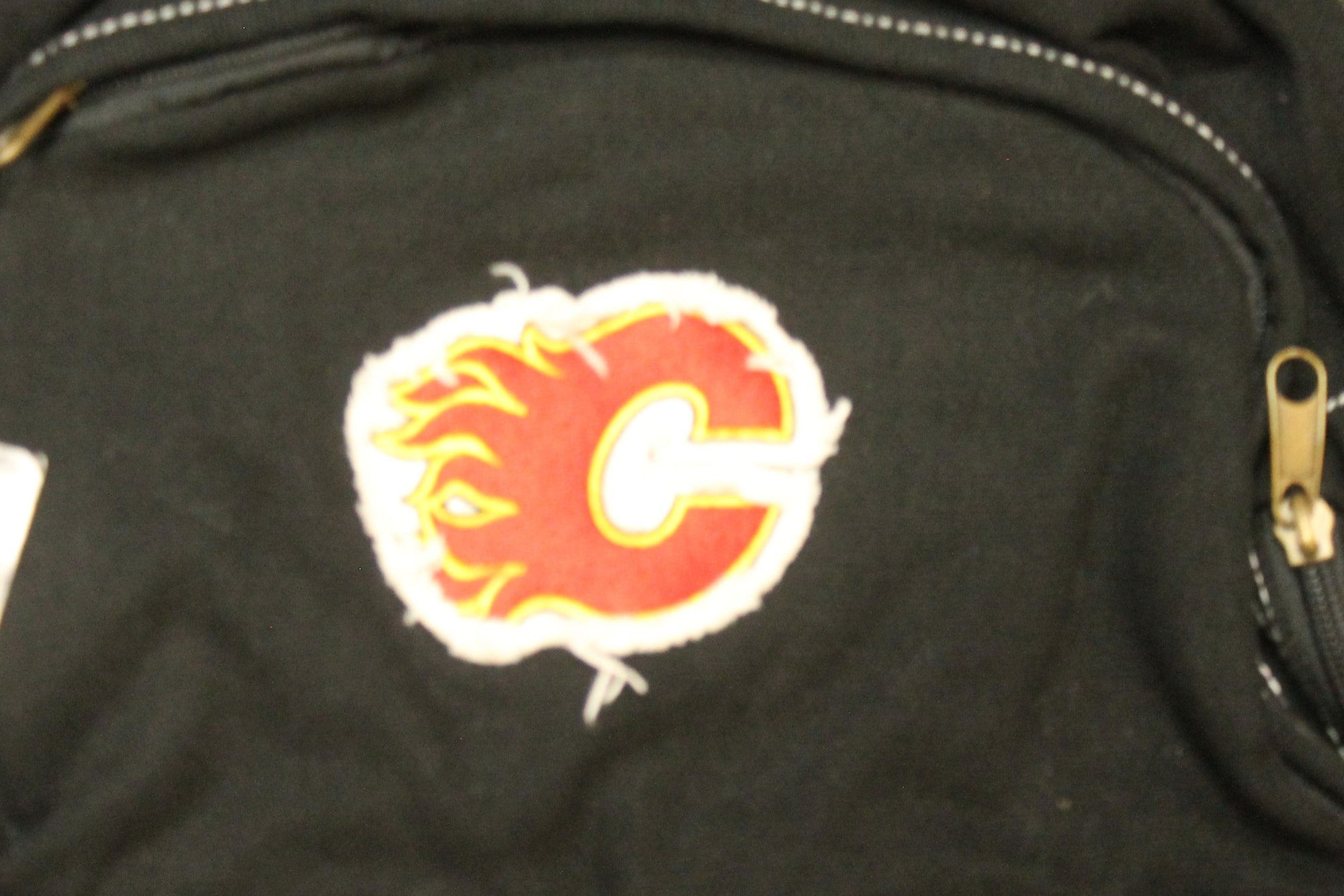 NHL Calgary Flames Old Time Hockey Backpack - Black Red, Yellow & White