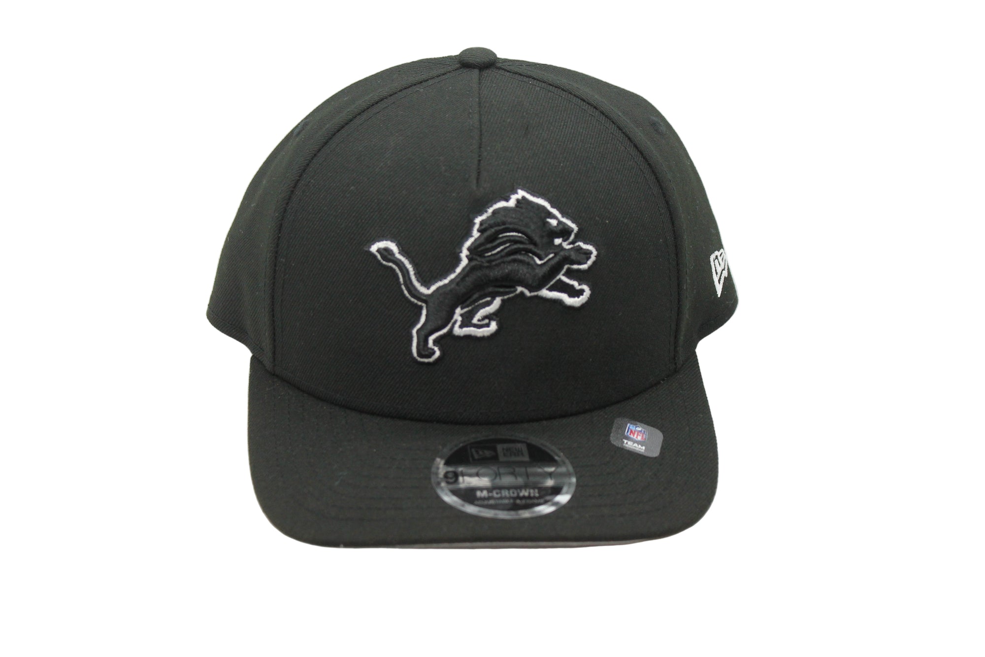 NFL Detroit Lions New Era 9Forty M-Crown Snapback Hat (Black with White)