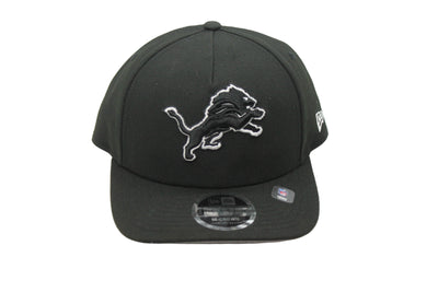 NFL Detroit Lions New Era 9Forty M-Crown Snapback Hat (Black with White)
