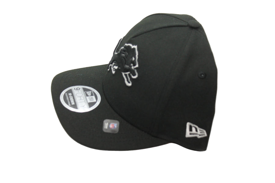 NFL Detroit Lions New Era 9Forty M-Crown Snapback Hat (Black with White)