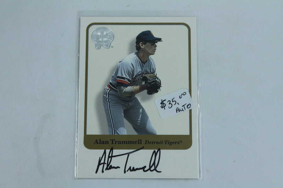 ALAN TRAMMELL 2001 FLEER GREATS OF THE GAME CERTIFIED AUTOGRAPH TIGERS AUTO