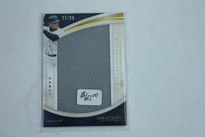 Miguel Cabrera 2016 Panini Immaculate Collection - Immaculate Jumbo #IJ-MC #22/99
