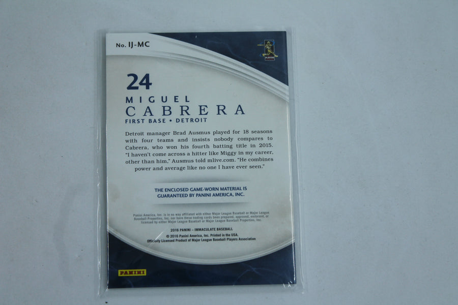 Miguel Cabrera 2016 Panini Immaculate Collection - Immaculate Jumbo #IJ-MC #22/99