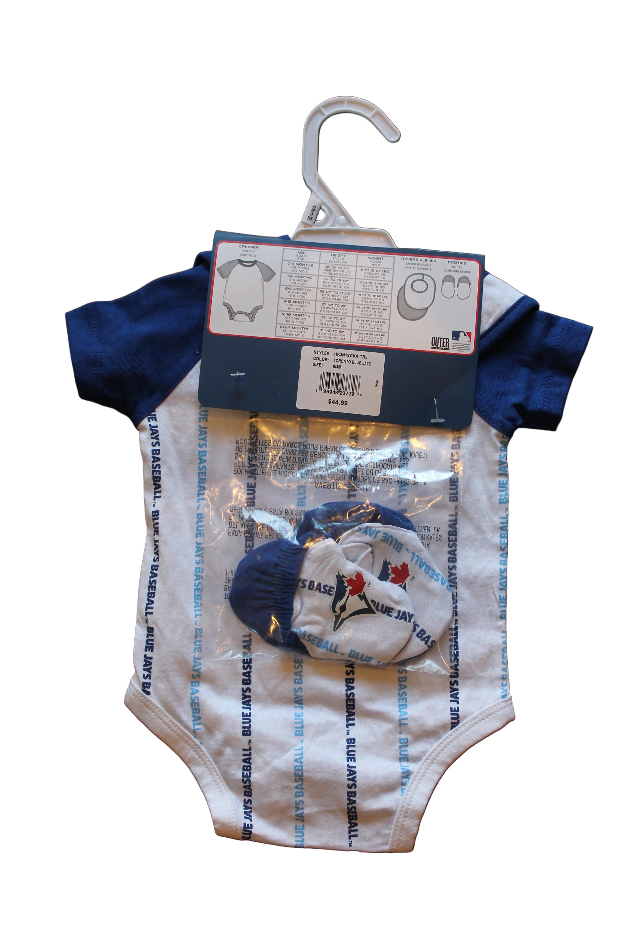 MLB Toronto Blue Jays Baby 3pc Creeper Set