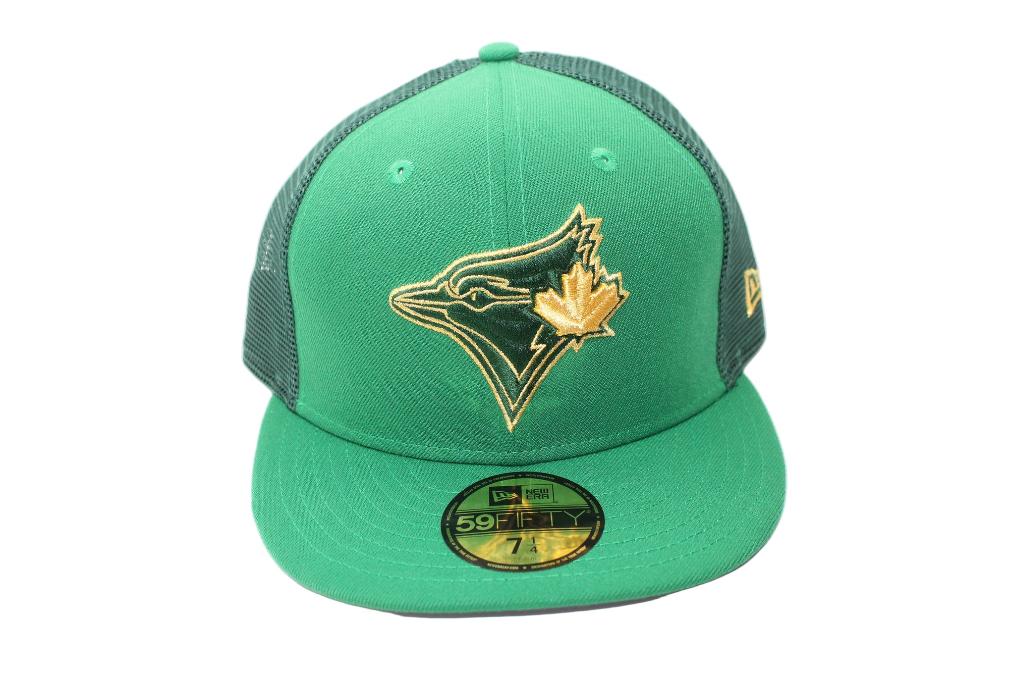MLB Toronto Blue Jays New Era 59Fifty Size 7 1/4 Fitted Hat (Green & Gold) - Mesh Back