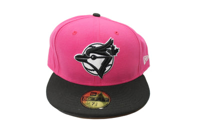 MLB Toronto Blue Jays New Era 59Fifty Size 7 5/8 Fitted Hat (Pink, Black & White)