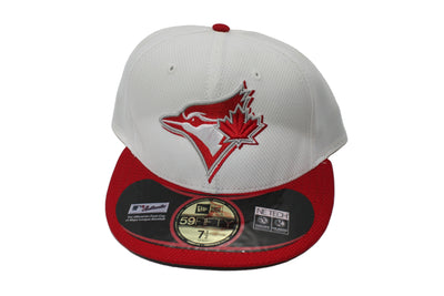 MLB Toronto Blue Jays New Era 59Fifty Size 7 1/2 Fitted Hat (Red, White & Silver)