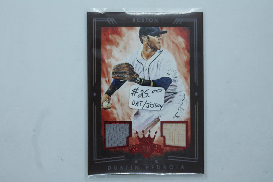 MLB Dustin Pedroia 2015 Panini Diamond Kings - Red Framed Materials #41 #90/99
