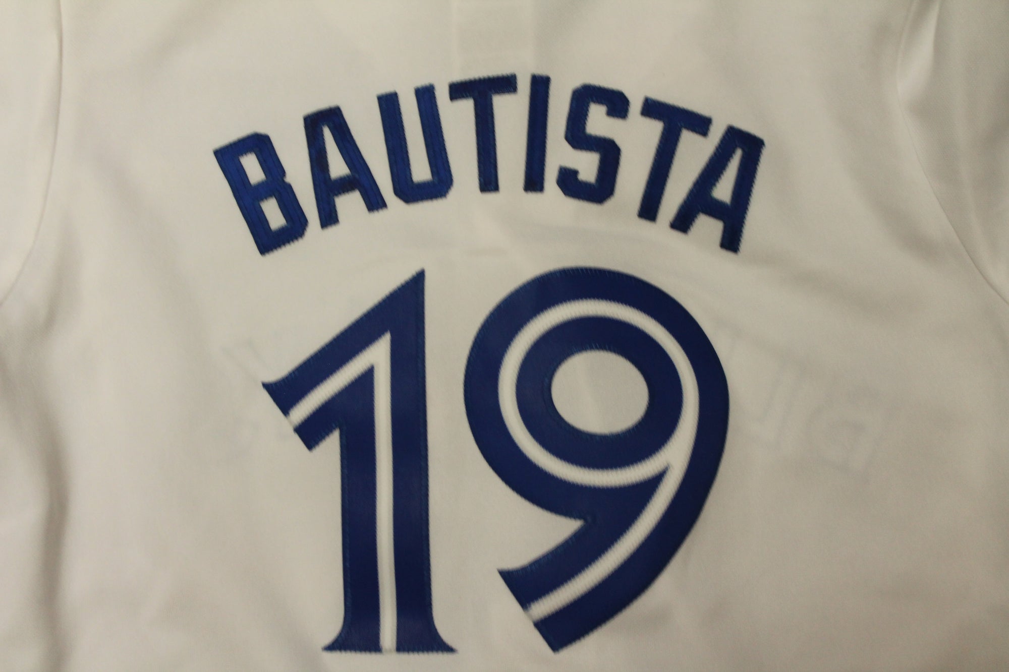 MLB Toronto Blue Jays Women's Majestic Bautista White Jersey #19 - Small