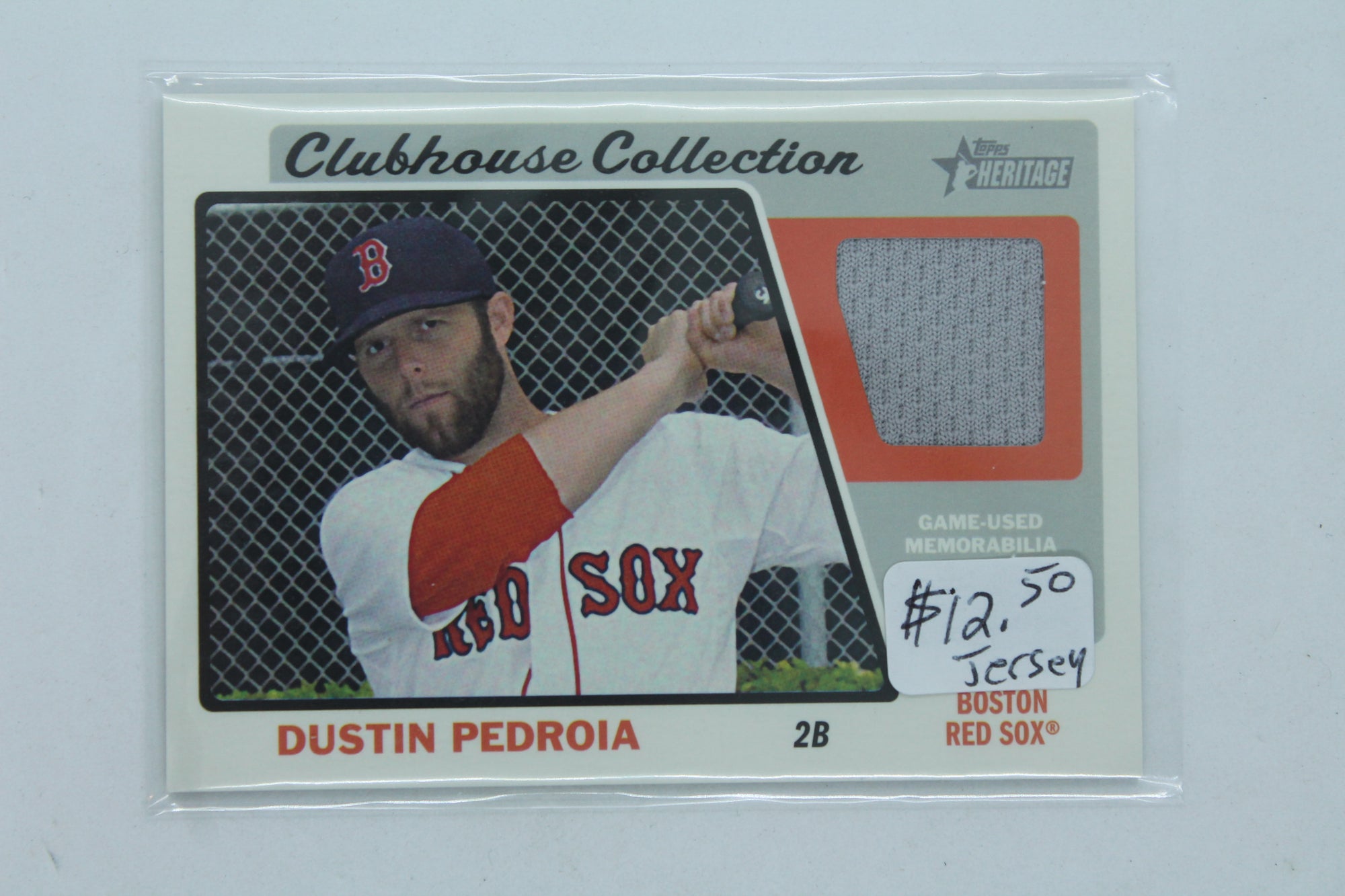 MLB Dustin Pedroia 2015 Topps Heritage - Clubhouse Collection Relics - Jersey Card