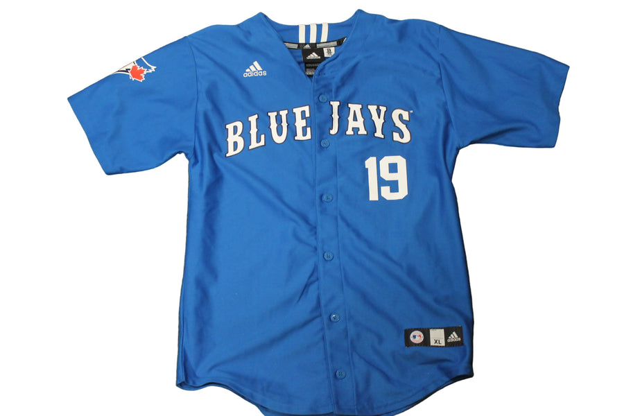 MLB Toronto Blue Jays Youth Adidas Bautista Blue Jersey #19 - Youth XLarge
