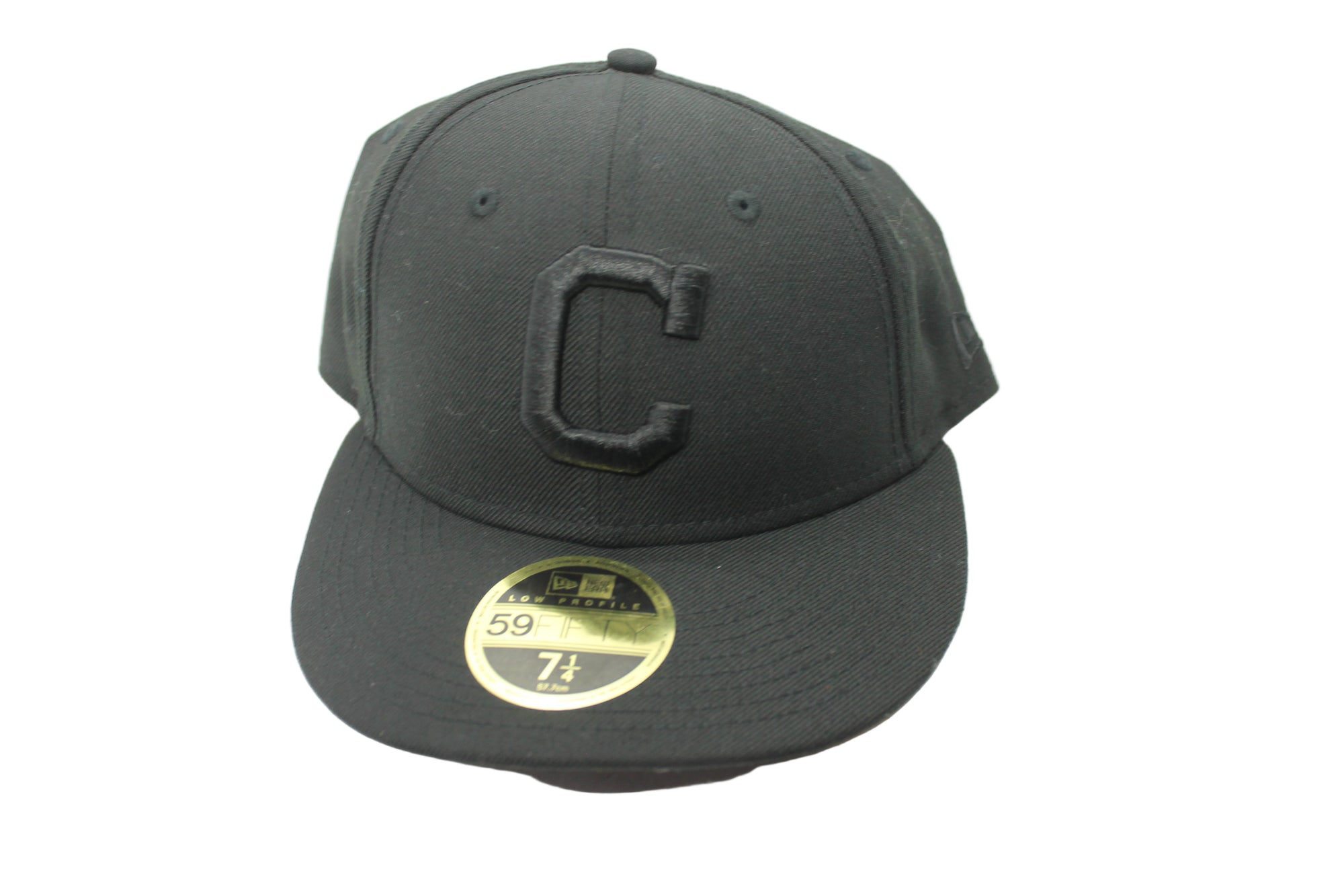 MLB Cleveland Guardians New Era 59Fifty Black on Black Low Profile Fitted Hat