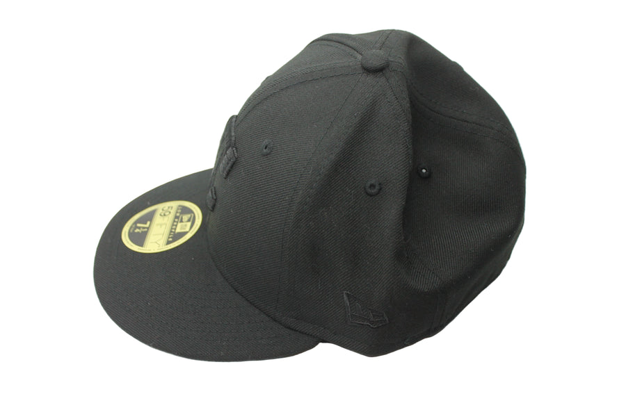 MLB Cleveland Guardians New Era 59Fifty Black on Black Low Profile Fitted Hat