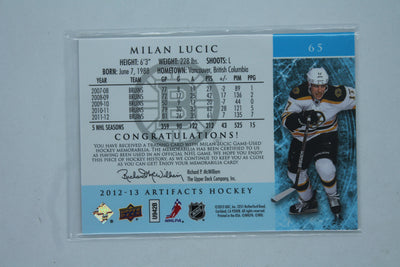Milan Lucic 2012-13 Upper Deck Artifacts Jersey Card #091/125