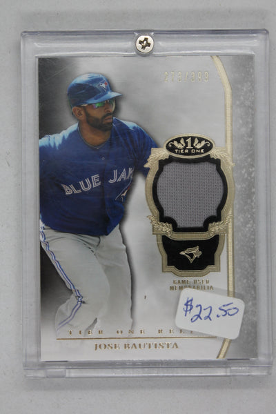 Jose Bautista 2013 Topps Tier One Relics #TOR-JBT Toronto Blue Jays #273/399