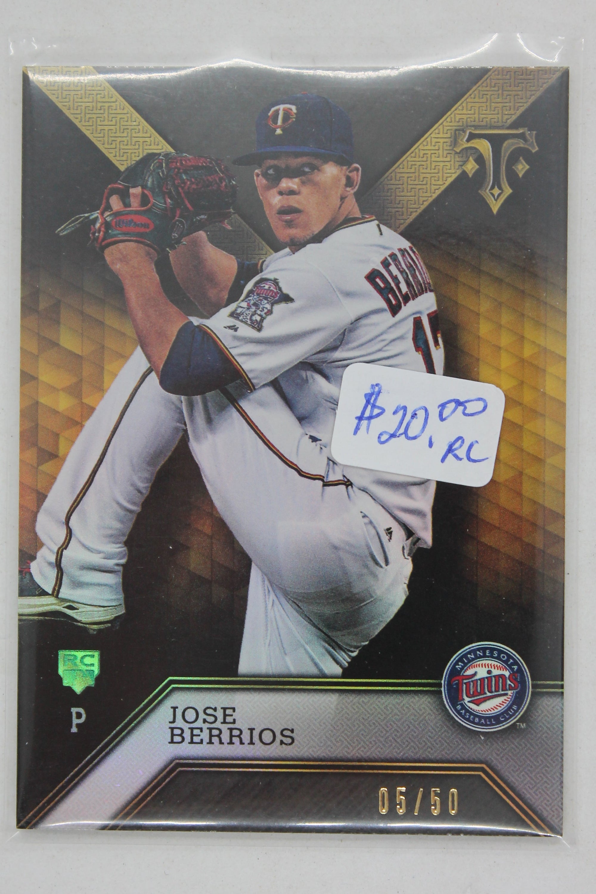 Jose Berrios 2016 Topps Triple Threads Onyx Rookie Card #05/50