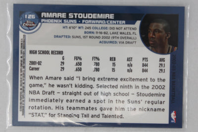 Amar'e Stoudemire 2002-03 Topps Chrome Rookie Card