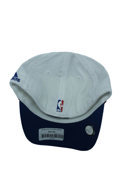 NBA Detroit Pistons adidas OSFM Flex Hat - White, Blue & Red - PISTONS