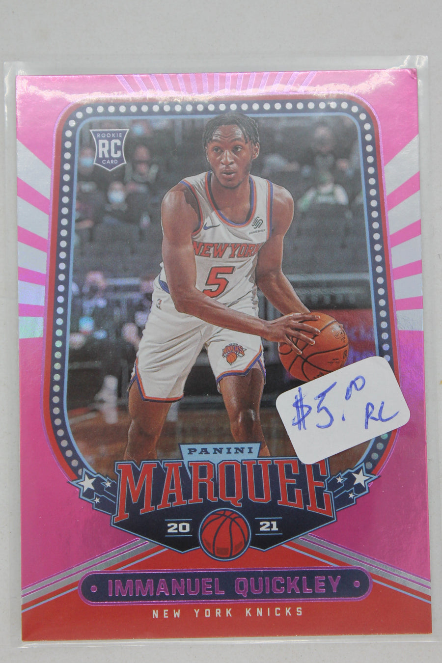 Immanuel Quickley 2020-21 Panini Chronicles - Pink Marquee Rookie Card