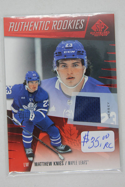 Matthew Knies 2023-24 Upper Deck SP Game-Used Jersey Rookie Card