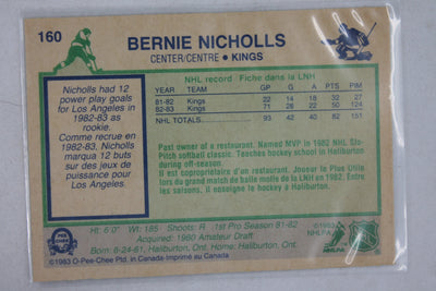 Bernie Nicholls 1983-84 O-Pee-Chee Rookie Card
