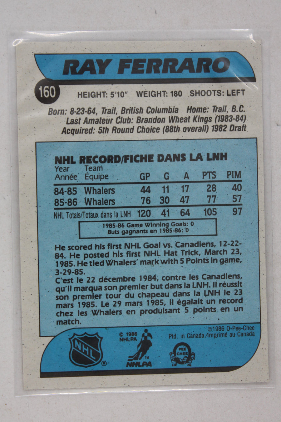 Ray Ferraro 1986-87 O-Pee-Chee Rookie Card