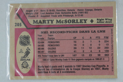Marty McSorley 1987-88 O-Pee-Chee Rookie Card