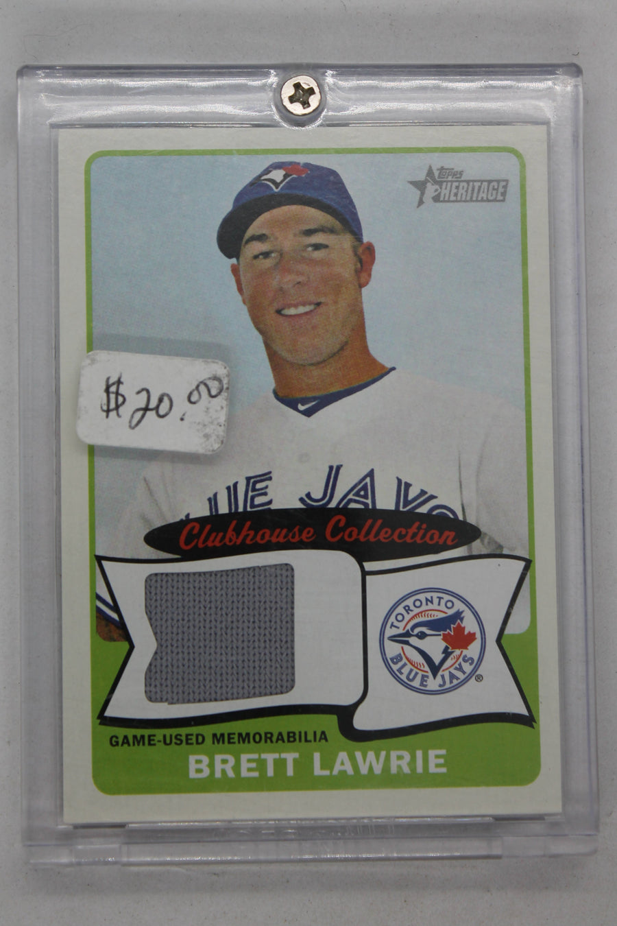 Brett Lawrie - Toronto Blue Jays 2014 Topps Heritage - Clubhouse Collection Relics Jersey Card
