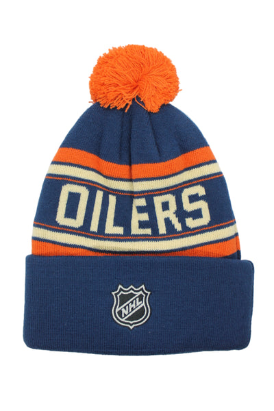 NHL Edmonton Oilers Youth Cuffed Toque with Pom