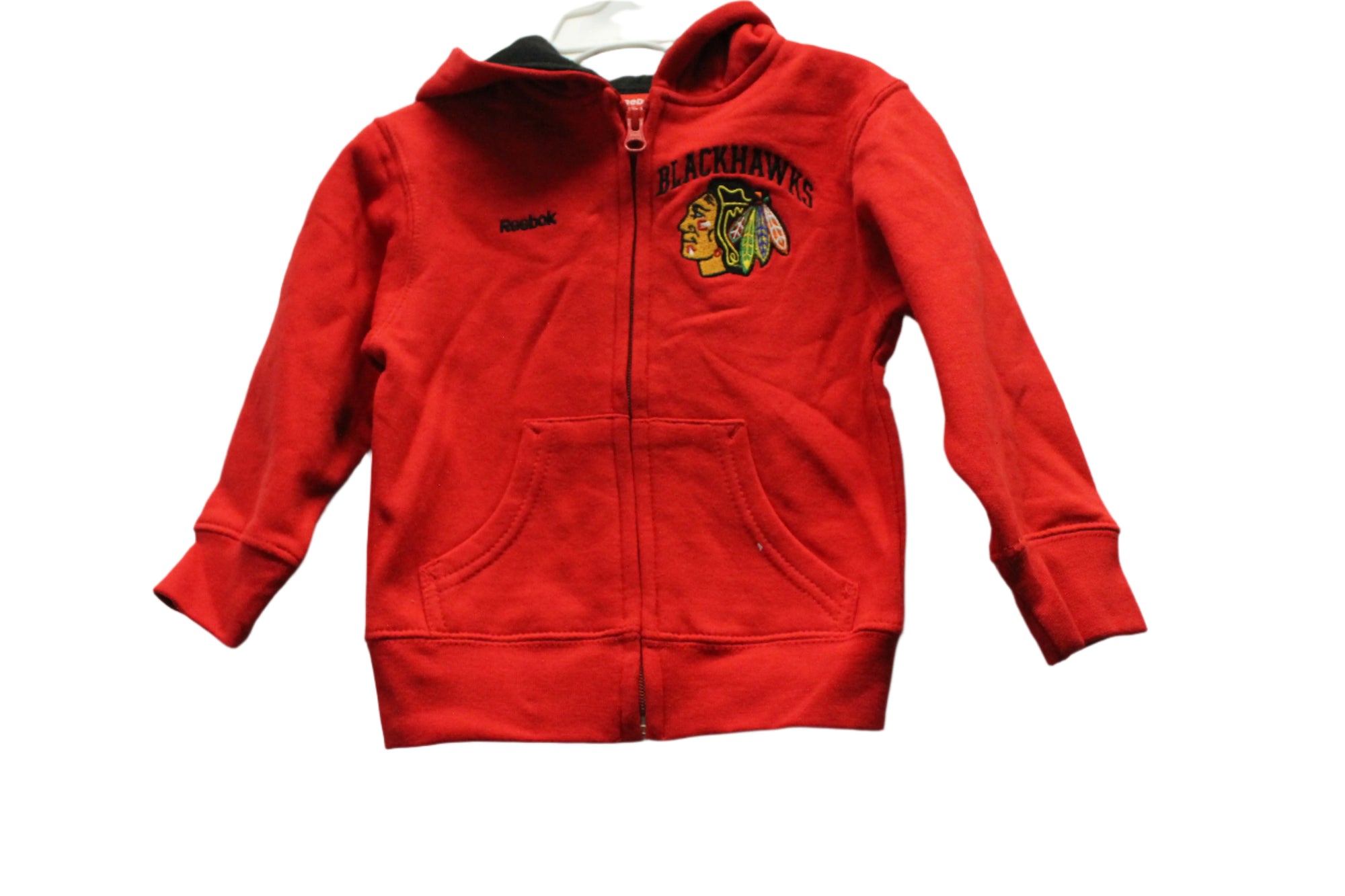 NHL Chicago Blackhawks Toddler Reebok Faceoff Full-Zip Hoodie