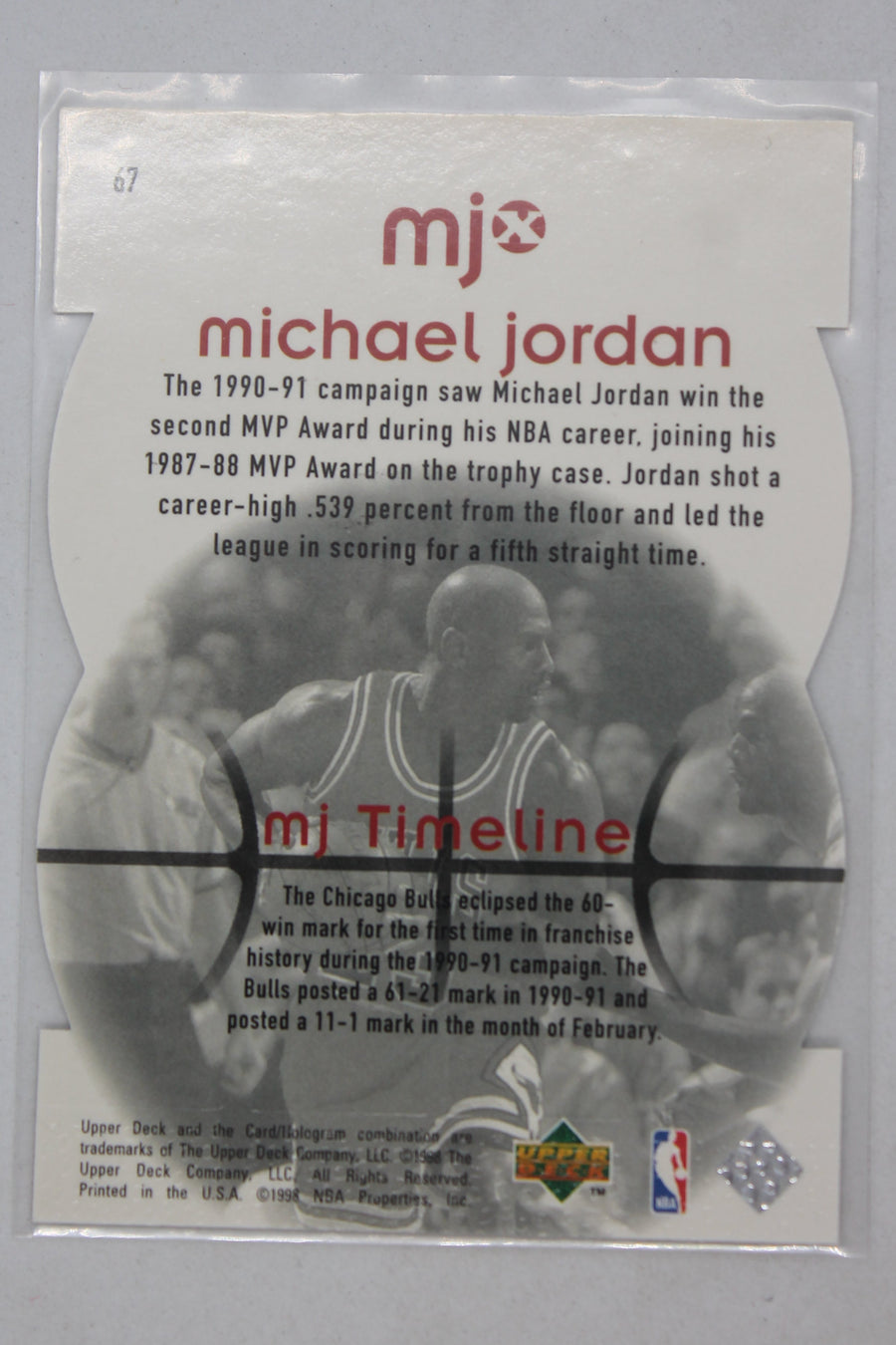 Michael Jordan 1998 Upper Deck MJ Timepieces #0570/2300 #67 - Chicago Bulls