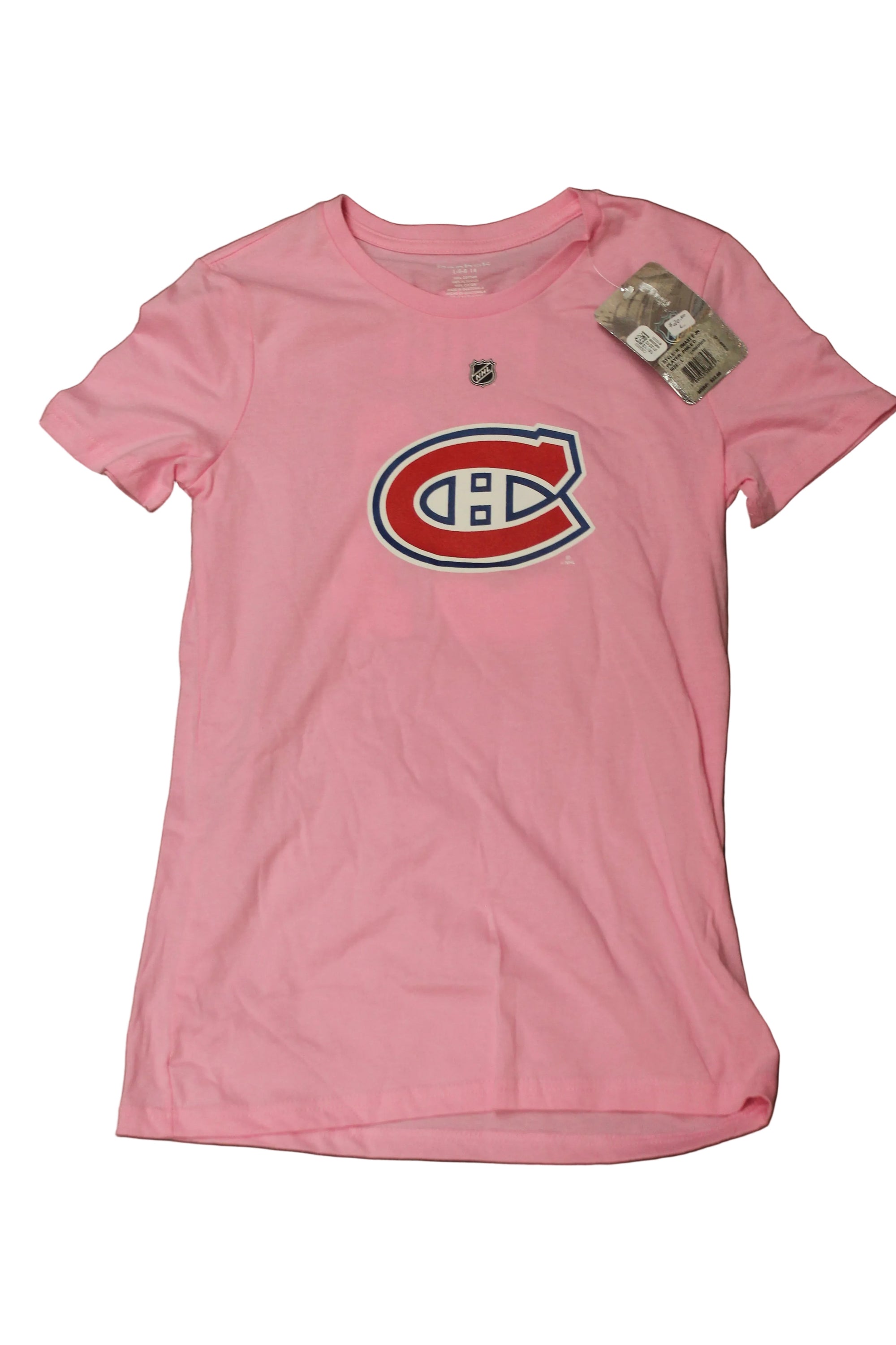 NHL - Montreal Canadiens Youth Girl's Reebok Carey Price Short Sleeve T-Shirt - Pink