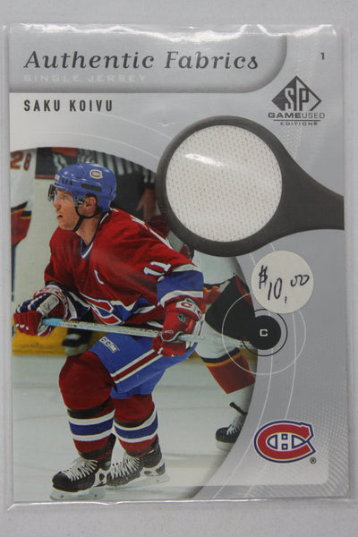 Saku Koivu 2005-06 SP Game Used Edition - Authentic Fabrics #AF-SK Jersey Card
