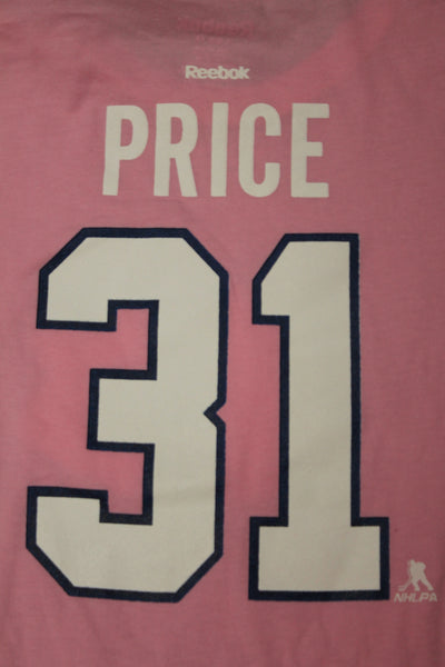 NHL - Montreal Canadiens Youth Girl's Reebok Carey Price Short Sleeve T-Shirt - Pink