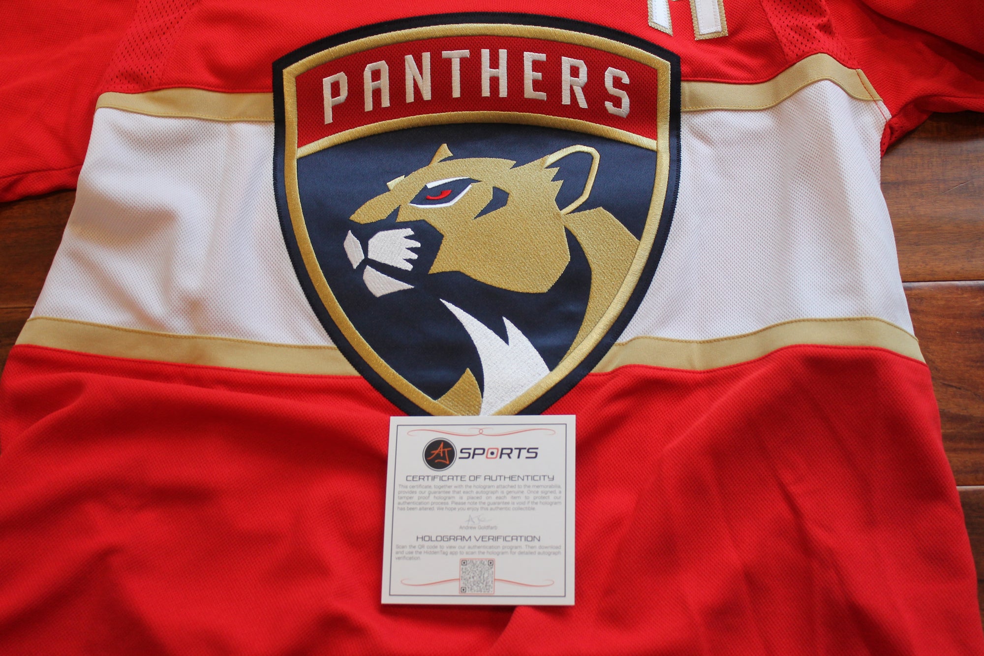 Matthew Tkachuk Autographed Florida Panthers Adidas Pro Home Jersey
